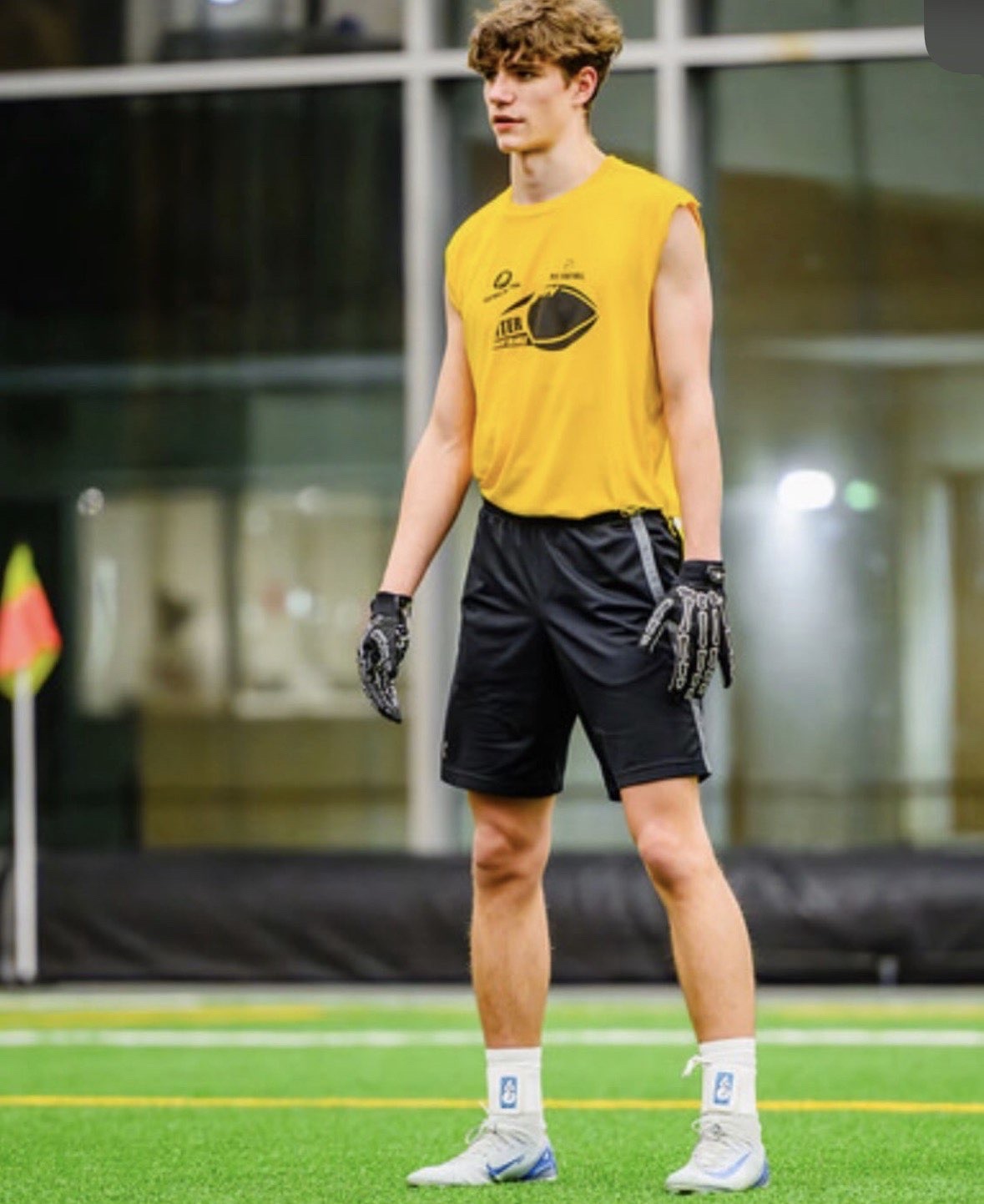 Royals athlete standing ready on the turf